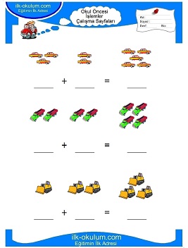 Çocuklar İçin toplam işlemi yaprak testleri 
